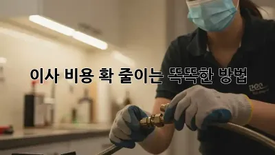이사 비용 확 줄이는 똑똑한 방법!