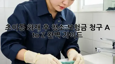 초이동 화재 후 청소🏠🔥 보험금 청구 A to Z 완벽 가이드