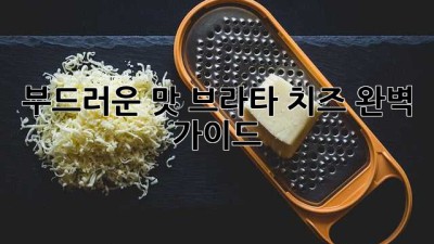 부드러운 맛, 브라타 치즈 완벽 가이드!